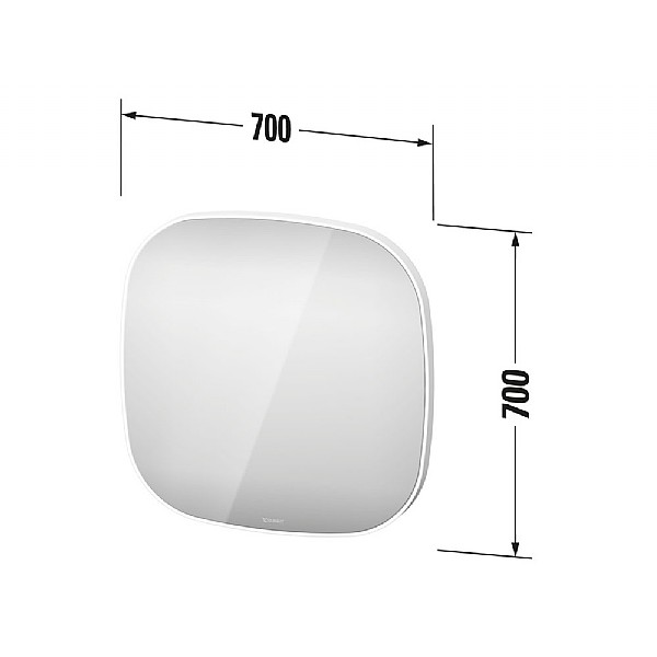 Duravit Zencha LED Mirror 700mm | Decorative Mirrors | CP Hart