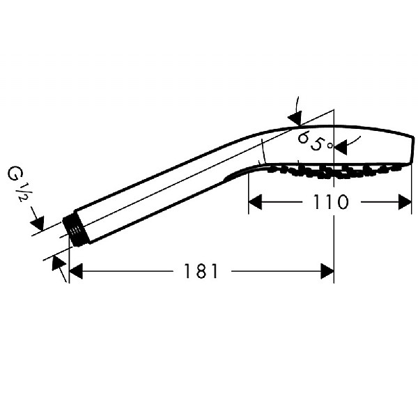 hansgrohe Croma Select E 1 Jet Hand Shower | Hand Showers | CP Hart 