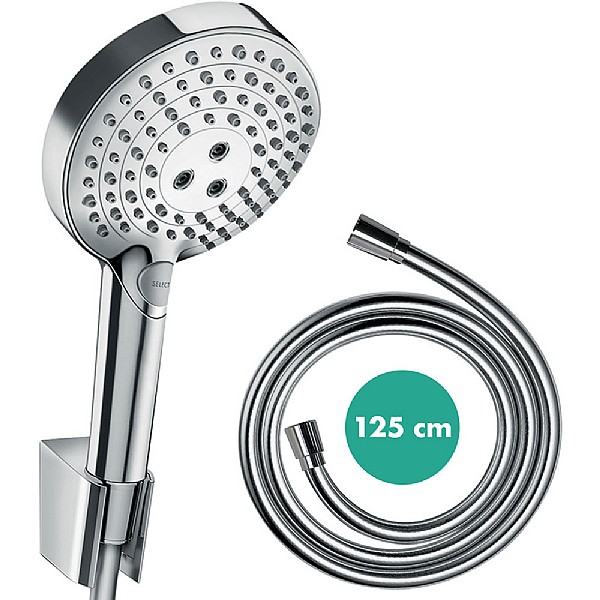 hansgrohe Raindance Select S Hand Shower Set 120mm 3jet PowderRain 