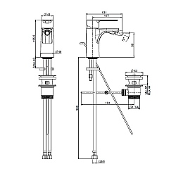 C.P. Hart Spillo Single Lever Bidet Mixer with Pop-Up Waste