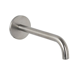 Spillo Steel Wall Mounted 202mm Bath Spout