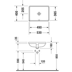 Duravit Starck 3 Undercounter Basin | Undercounter Basins | C.P. Hart