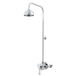 Waterloo Exposed Shower Valve & Shower Head with 90 Degree Riser