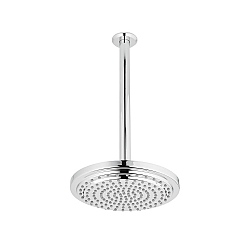 C.P. Hart Epoch 227mm Easy Clean Shower Rose with 400mm Ceiling Shower Arm