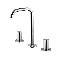 SO Three Hole Basin Mixer (Spout B) with Click Waste