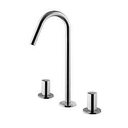 SO Three Hole Basin Mixer (Spout C) with Click Waste