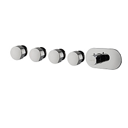 SO Thermostatic Mixer With Four Shut Off Valves