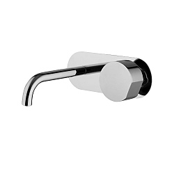 SO Wall-Mounted Single Lever Basin Mixer (147mm Spout) With Backplate and Click Waste