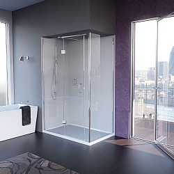 Matki Illusion Large Corner Shower Enclosure With Tray