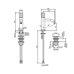 C.P. Hart Spillo Single Lever Bidet Mixer with Pop-Up Waste