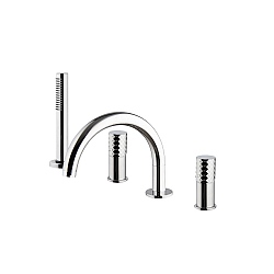 Spillo Tech X Four Hole Bath Mixer with 232mm Spout & Handshower