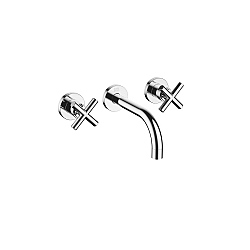 Dornbracht Tara Wall-Mounted Cross Handle Basin Mixer