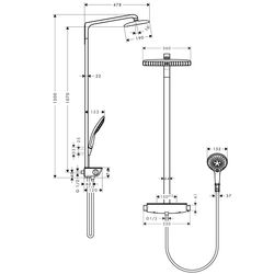 hansgrohe Raindance Select E 360 Shower Pipe | Shower Sets | CP Hart
