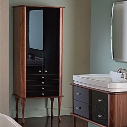 Hoxton Satin Walnut Tall Unit 760mm