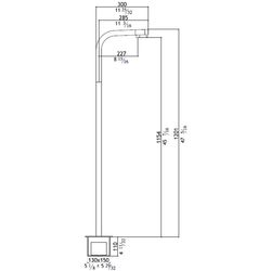 MGS Freestanding Square Spout Single Lever Basin Mixer | Basin 