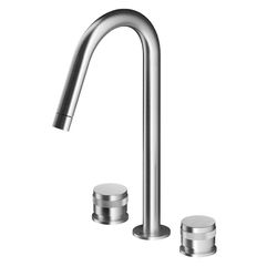 MGS 3-Piece Basin Mixer Rotating Swan Neck Spout