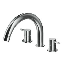 MGS 3-Piece Bath Filler Curved Spout