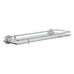 Samuel Heath Style Moderne Glass Shelf With Fixed Rail