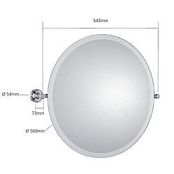 Samuel Heath Style Moderne Tilting, Large Round Tilting Bathroom Mirror