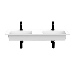 Cielo Era Wall-Mounted Double Basin 1200mm
