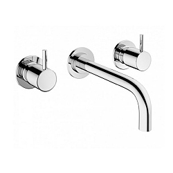 Crosswater Mike Pro 3-Piece Wall-Mounted Basin Mixer
