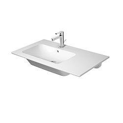 Duravit ME by Starck Asymmetric Furniture Basin 830mm Left Hand Satin Matt White