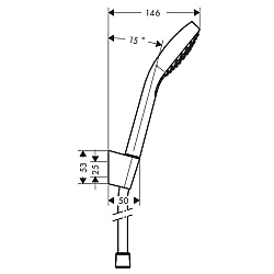 hansgrohe Croma Select E Vario Porter Shower Set | Shower Sets 