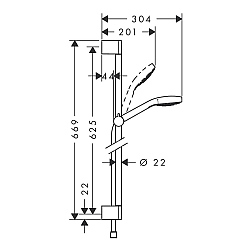 hansgrohe Croma Select S Vario Shower Set | Shower Sets | CP Hart
