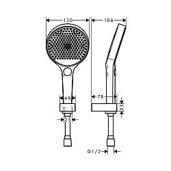 hansgrohe Rainfinity Hand Shower Set 130mm 3jet | Shower Sets | CP 